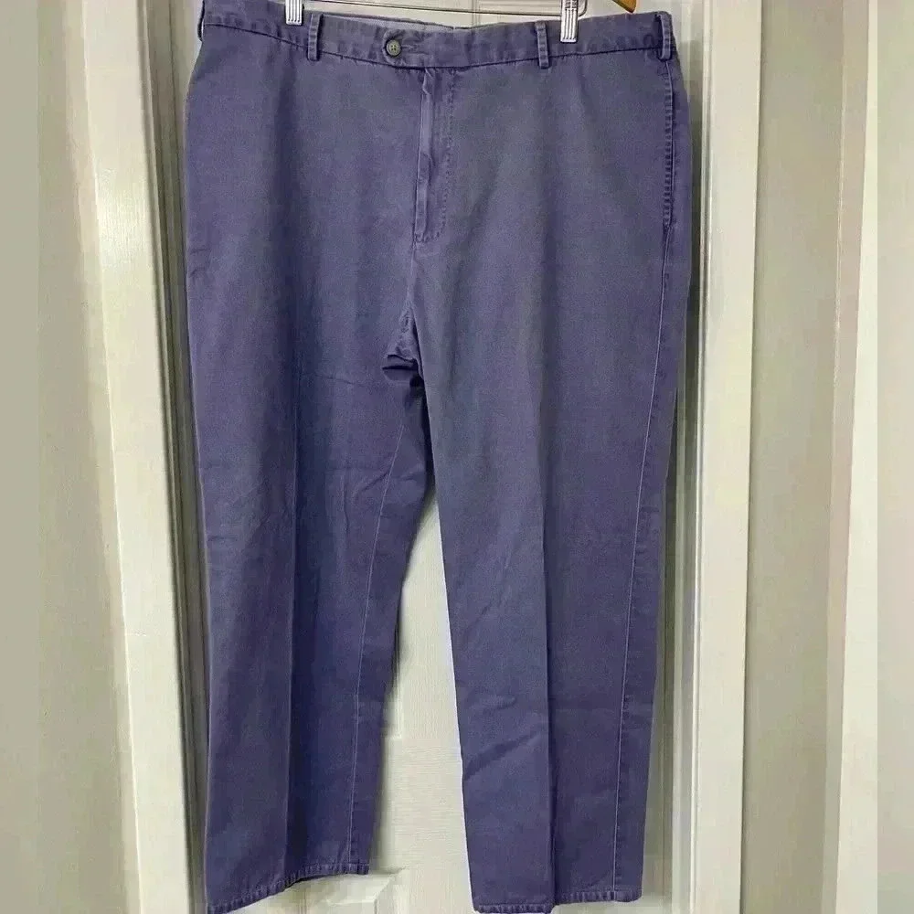 Peter Millar Crown Crafted Men's 40 Pants Purple MS15B84 Concord Garment Dyed